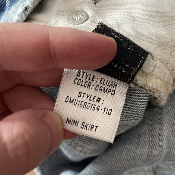 Lovers + Friends Denim Women 27 Campo Wash Distressed Frayed Elijah Mini Skirt - Picture 15 of 16